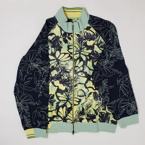 Artful Dodger Jacket Windbreaker Floral Embroidery Navy & Yellow Mens XXXL 3XL - Picture 1 of 6