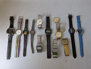 Lote 13 Relojes - Analógico Digital Timex Seiko Casio Pulsar - Piezas o Reparación - Imagen 1 de 5
