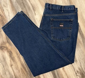 Craftsman Men's Carpenter Jeans 44x32 Blue Denim Relaxed Fit Work Pants Dark - Picture 1 of 20