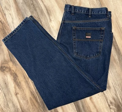 Pantalones de mezclilla para hombre Craftsman 44x32 azul calce relajado pantalones de trabajo oscuros Foto 1 de 4