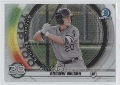 2020 Bowman Bowman Scouts Top 100 Chrome Andrew Vaughn #BTP-28 - Image 1 of 2