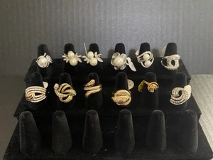 12 Trachtenmode Ringe verschiedene Größen (11) mit Größenetikett ohne Aufkleber - Bild 1 von 13