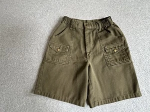 Boy Scouts of America Short Youth 10 Olive Green Cargo Uniform BSA Cotton Canvas - Picture 1 of 11