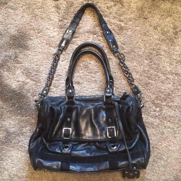 Be&D Bolso de cuero con cadena Bolso de hombro - Imagen 1 de 4