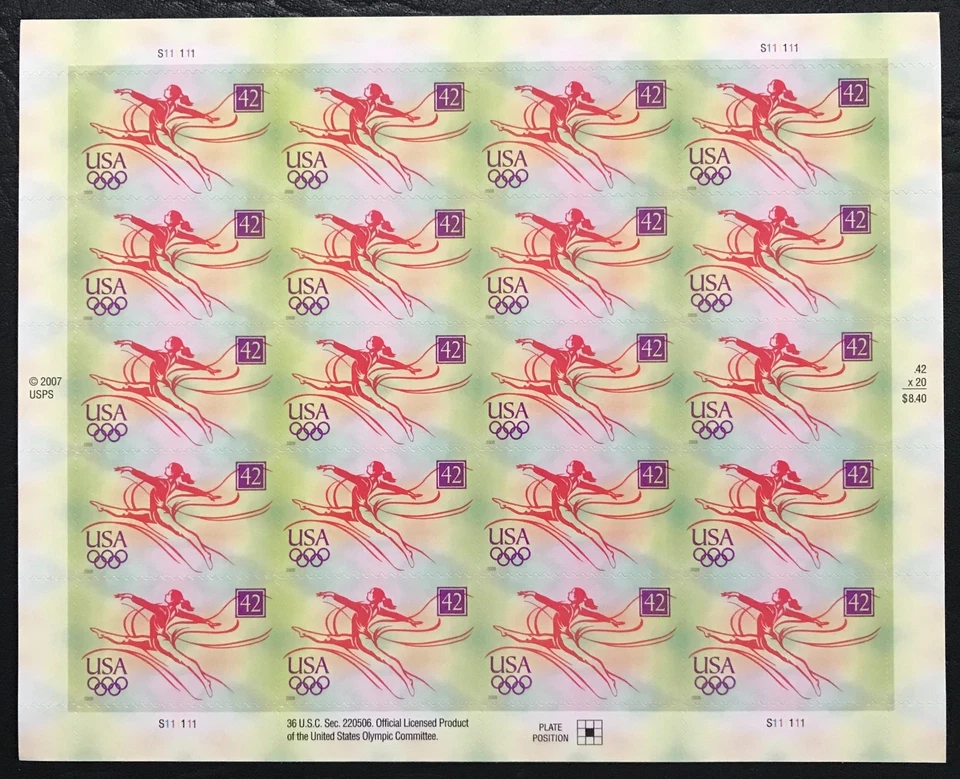 2008 Scott #4334 - 42¢ - Beijing Summer Olympics - Full Sheet of 20 - Mint NH - Image 1 of 1