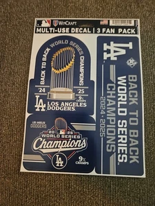 LA Los Angeles Dodgers Official World Series Champs 2025 Aufkleber 3 Sticker RAR🏆 - Bild 1 von 2