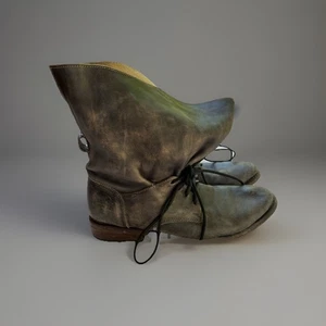 Bed Stu Women Slouchy Gray Leather Boots Size 8.5 - Picture 1 of 6