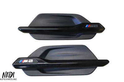 2016 - 2021 BMW F87 M2 COMP FRONT M-PERFORMANCE BLACK FENDER GRILLE PAIR OEM - Image 1 of 4