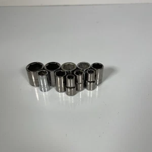 Set of 10 1/4" Drive Craftsman Metric Sockets 6 Point Made In USA - Picture 1 of 5