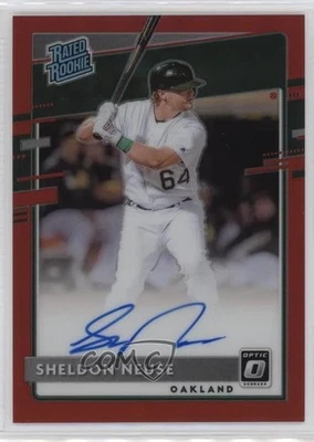 2020 Donruss Optic Rated Rookie Signatures Red Prizm /50 Sheldon Neuse Auto RC - Image 1 of 2