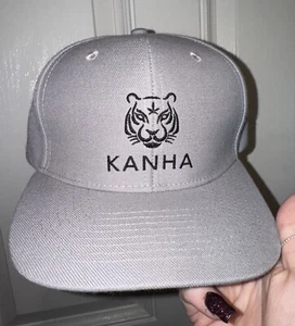 Kanha Flat Bill Ball Cap Gray Tiger Hat Sunderstorm Cannabis Brand Adjustable - Picture 1 of 5