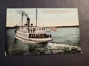Steamer GENERAL D. S. STANLEY, Fort Slocum, NY Naval Cover 1923 ARTY Postcard - Picture 1 of 2