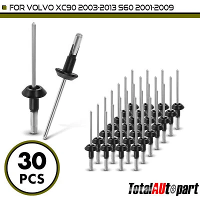 30 piezas clips de remache sujetadores de retención para Volvo V90 XC90 S40 V50 3,97 mm aluminio Foto 1 de 4