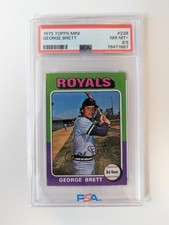George Brett Rookie Card 1975 Topps #228 PSA 8.5 