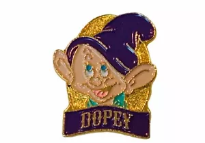 Spilla a bottone Walt Disney Pinback Biancaneve Sette Nani vintage oro limitato Dopey - Foto 1 di 4