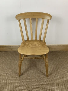 Vintage Brown Wooden Rustic Kitchen Chair farmhouse - Picture 1 of 1