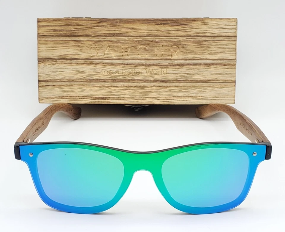 Gafas de sol cuadradas de madera beige polarizadas Barcur BC4126 Foto 1 de 4