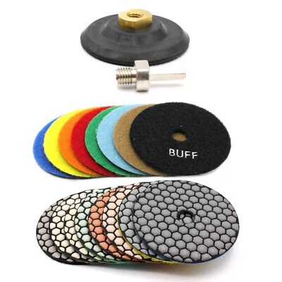 HOBBYPOWER24 Diamant Schleifscheiben Polierscheiben Klett für Naturstein Beton Marmor Granit