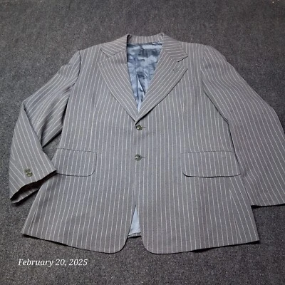 Vintage Hand Made Master Tailor O San Korea Suit Blazer Jacket Size 42 Gray - Image 1 of 4