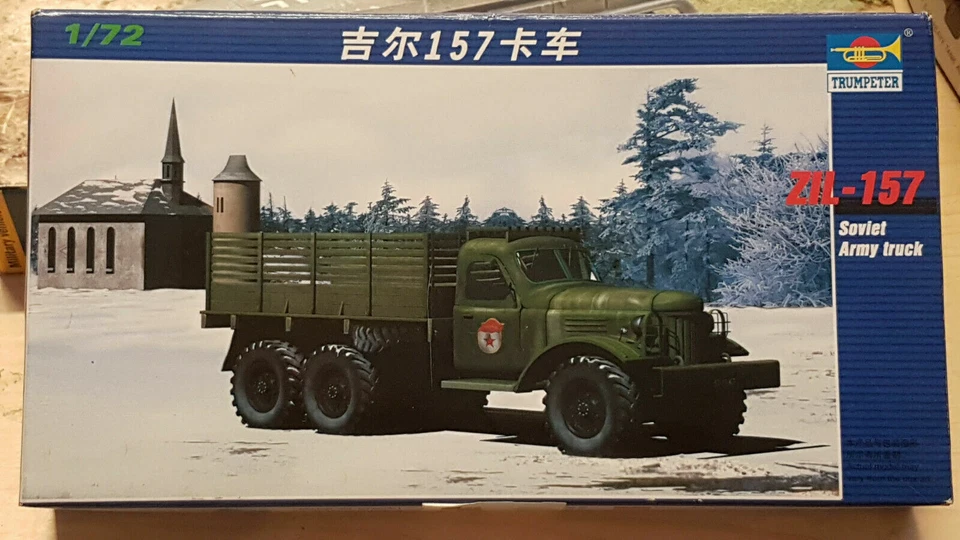 ZIL 157 Soviet Army Truck Plastic Model Kit Trumpeter 1/72 N°01101 - Immagine 1 di 1