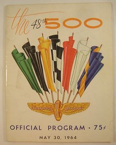 1964 Indianapolis 500 Program .75¢ on Cover A.J. Foyt