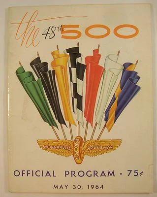 1964 Indianapolis 500 Program .75¢ on Cover A.J. Foyt - Image 1 of 4
