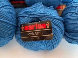 aarlan Cotolana Vintage Garn 50% Baumwolle, 50% Wolle #848 blau - Bild 1 von 3