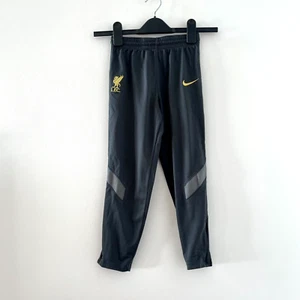 Liverpool FC Boys Track Pants Age 6-7 W24 Nike 2021 Grey Yellow Football Jogger - Picture 1 of 9