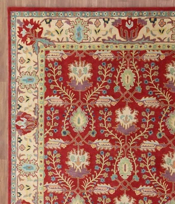 New Franklin Red Patterns Handmade Tufted Woolen Area Rugs - Image 1 of 4