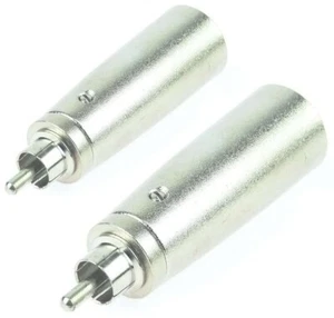 2x Adam Hall Audio Adapter XLR 3-pol male Stecker auf Cinch RCA Verbinder Chinch - Bild 1 von 7