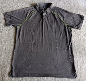 Peter Millar Mens Sz Large Gray CROWN SPORT Golf ⛳ Polo Shirt - Picture 1 of 9