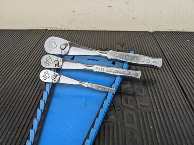 #ax113 Armstrong Tools USA 1/4" 3/8" 1/2" Drive Ratchet Set  Made In USA GMTK - Image 1 of 4