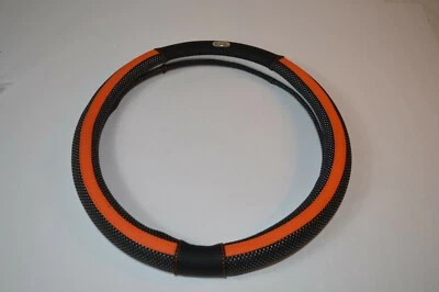 Lenkradbezug Universal Schwarz/Orange Lenkradhülle für Lenkräder 37-39cm PH-065 - Bild 1 von 2
