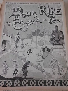 Werbung 1895 von Benjamin Rabier Reines Eisenbahnlachen - Bild 1 von 1