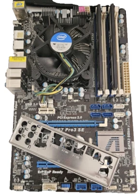 AsRock P67 Pro3 SE + CPU Intel I3 2120 3.3 GHz + 8 GB Ram DDR3 Corsair - Immagine 1 di 4