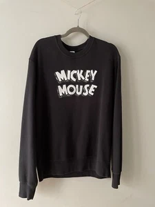 Uniqlo X Disney X Joshua Vides Mickey Mouse Sweatshirt Black Size M Casual - Picture 1 of 12