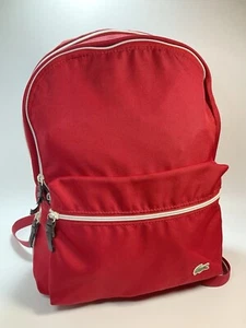 Lacoste Unisex Red Neocroc Canvas Backpack - Picture 1 of 18
