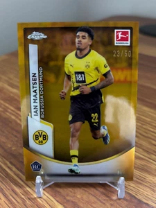 Ian Maatsen 2023-24 Topps Chrome Bundesliga #23 Gold Refractor /50 Rookie RC - Picture 1 of 2