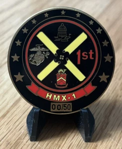 Escuadrón Presidencial de Helicópteros Marines POTUS Uno HMX- 1 Moneda de Desafío #00/50 - Imagen 1 de 2