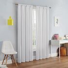 ECLIPSE Kendall Modern Blackout Thermal Rod Pocket Window Curtain 42 X 63, White