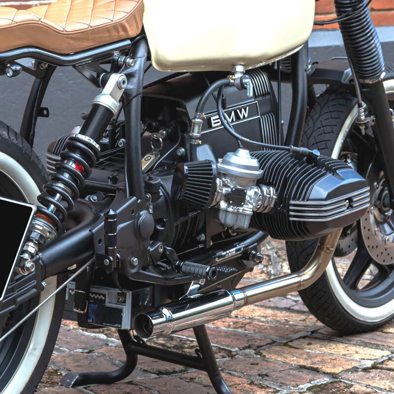 Limpiador de admisión de filtro de aire para BMW R100 R S RT GS 1976-1996 cápsula ovalada 55 mm - negro Foto 1 de 4