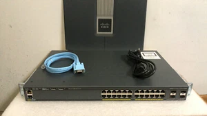 CISCO WS-C2960X-24TS-L 24 Port Gigabit Switch 4 SFP Uplink ios-15.2 2960X-24TS-L - Picture 1 of 8