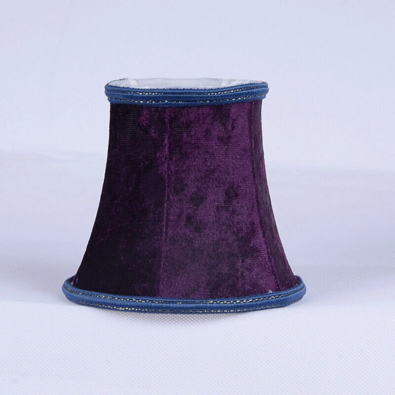 Vintage Small Lampshade Velvet Fabric Lamp Drum Shade Table Ceiling Light Cover  - Image 1 of 4