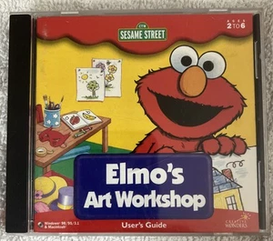 Vtg. Sesame Street Elmo’s Art Workshop CD- Windows/Mac -Ages 2-6 - Picture 1 of 5