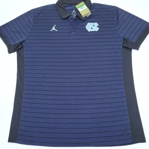 TEAM ISSUED Jordan Dri-Fit North Carolina UNC Tar Heels navy polo shirt Men's XL - Picture 1 of 6