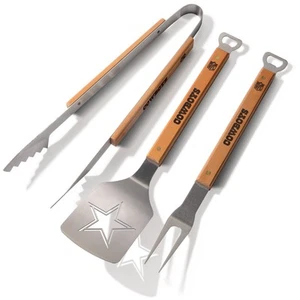 NFL Dallas Cowboys Classic Series 3-Piece BBQ Set , Stainless Steel, 22" x 9" - Picture 1 of 5