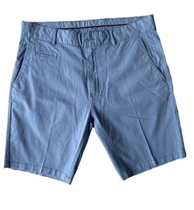 TOSCANO MEN'S SHORTS LIGHT BLUE SIZE 34 USED COTTON Nice Pattern - Picture 1 of 6