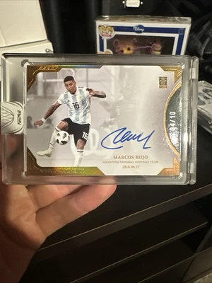 🔥 MARCOS ROJO 2022 FANSMALL GOLD AUTO ENCASE ARGENTINA /10 - Image 1 of 2