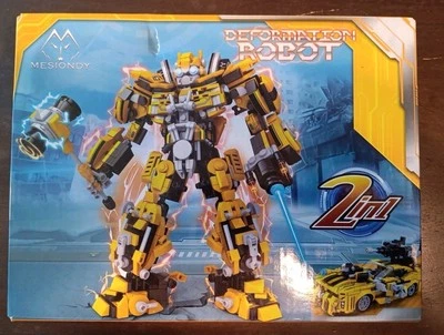 2 in 1 Deformation Robot Building Blocks Sets Bricks Toy Transform Cars - Image 1 of 2