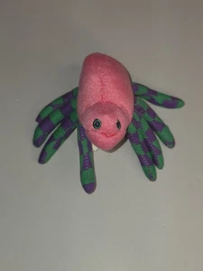 Gymboree Finger Puppet Plush Spider Pink Purple Green Squeaks Noise Maker - Picture 1 of 6